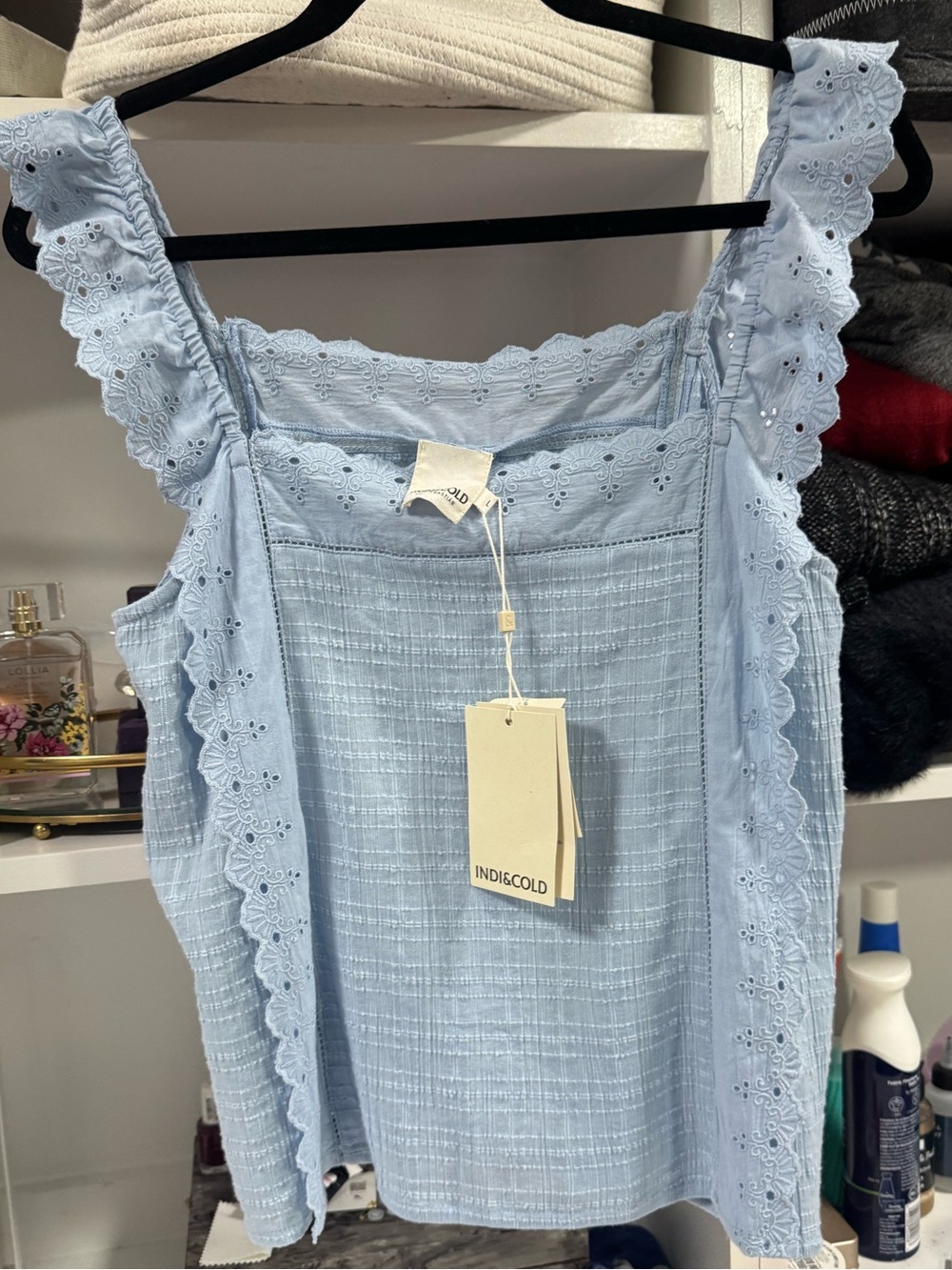 NWT Indi & Cold made in Spain Embroidered Cotton Top Size L | Retail $168 - Picture 3 of 7